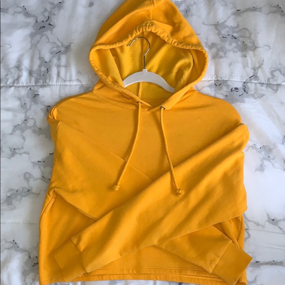 Mustard cropped hoodie